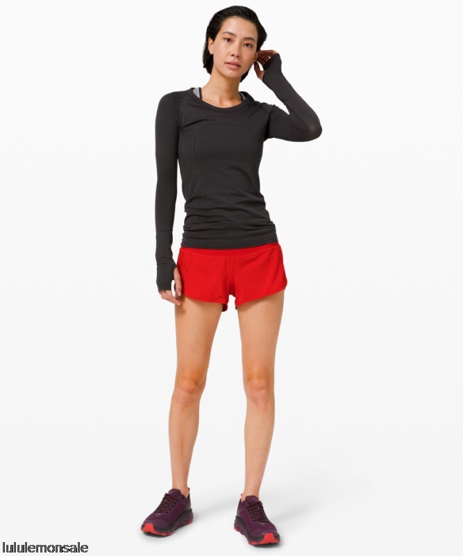 Lululemon Damen DELULU358 | Lululemon Deutschland Dunkelrot Speed Up Low-rise Gefüttert Short 25